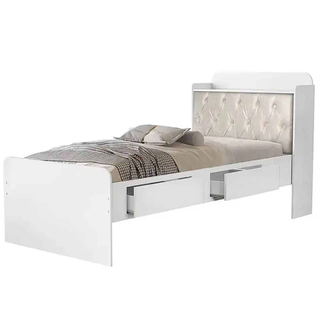 Cama Tamires Solteiro com baú e 2 gavetas / entrega hoje  - Foto 2