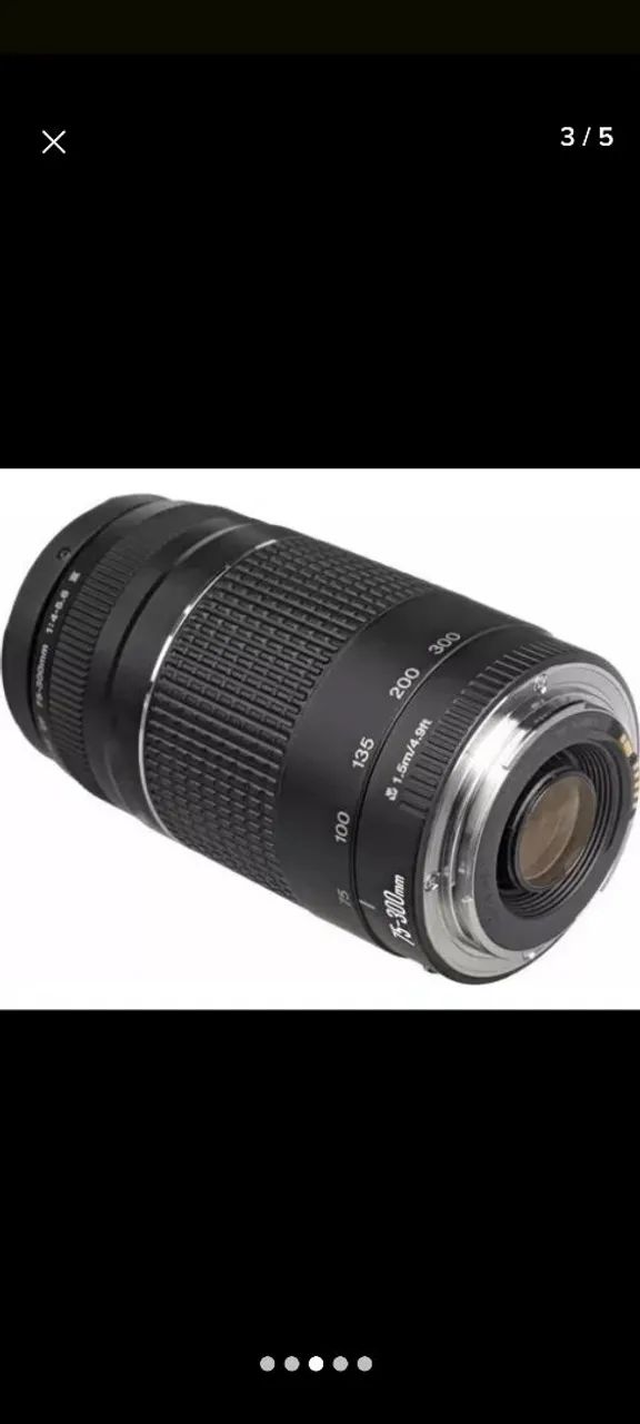 Câmera fotográfica Cânon Rebel T7+ com Lente EF 75-300mm - Foto 5