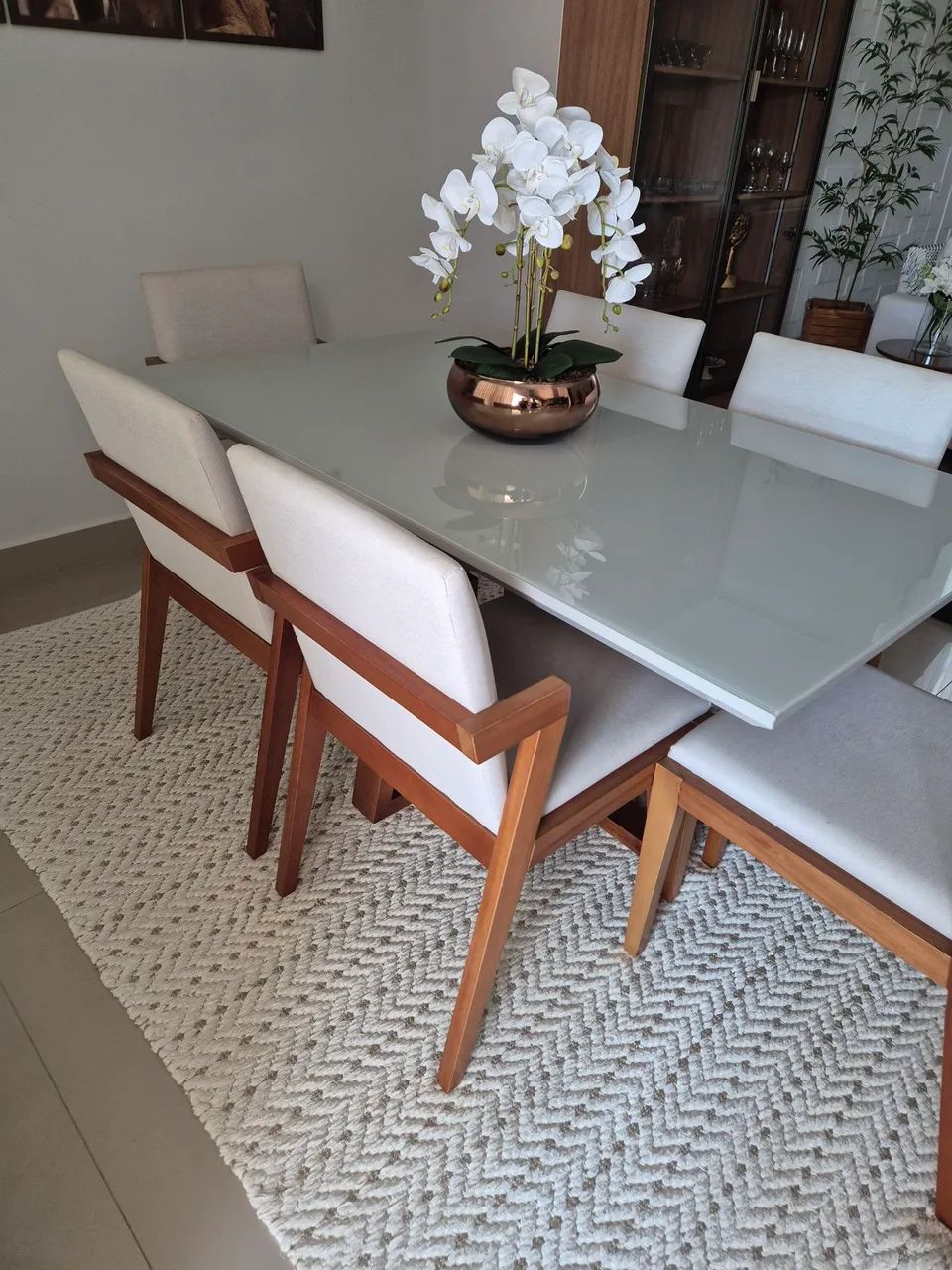 Mesa 6 lugares estilo contemporânea