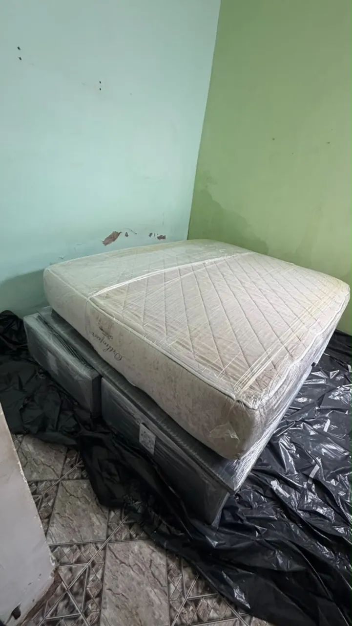 Conjunto Cama Baú + Colchão Queen Ortobom Orthopur