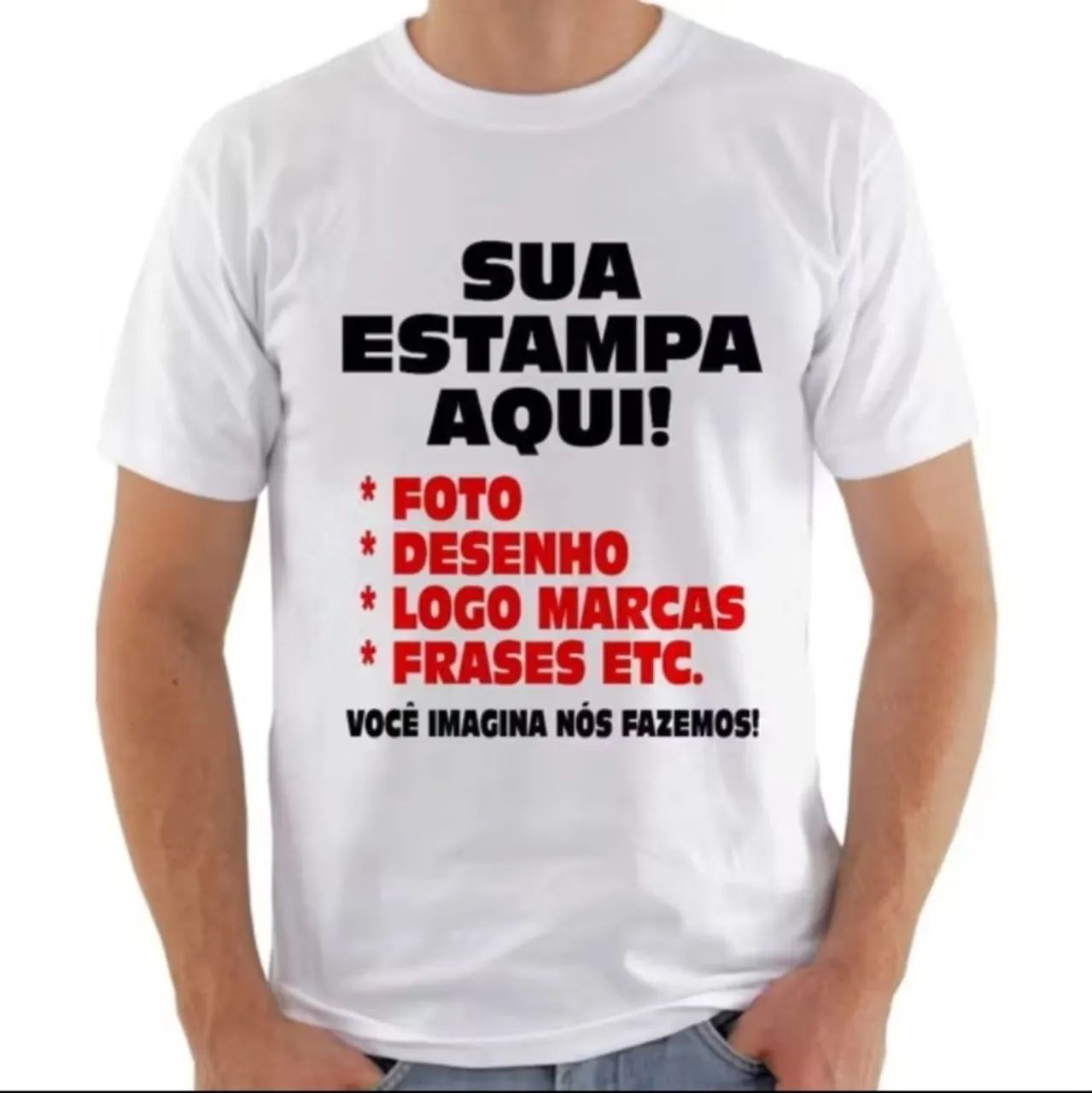Camiseta branca Poliéster Sua Ideia  - Foto 2