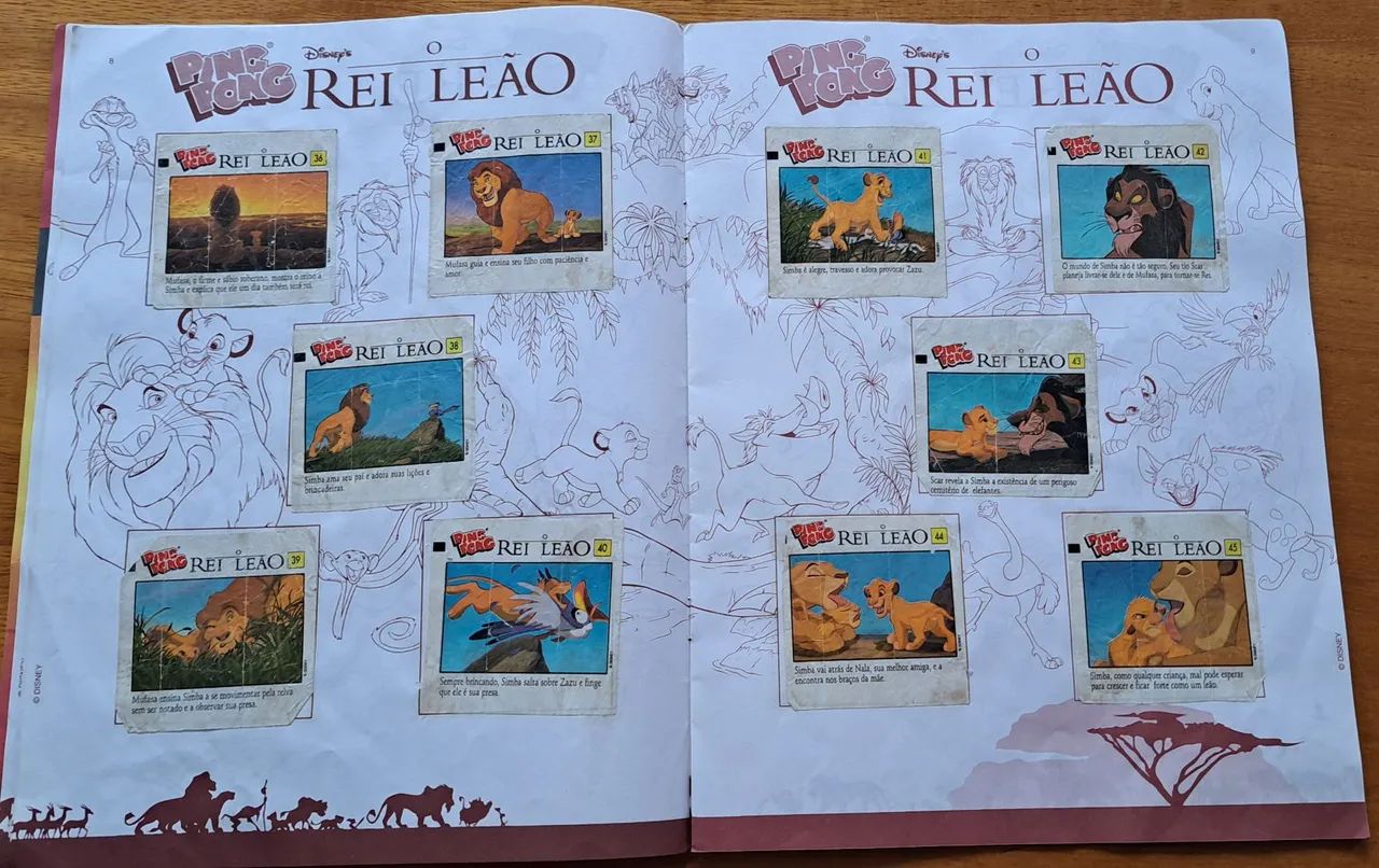 ÁLBUM REI LEÃO ORIGINAL, COMPLETO ANOS 90 - Foto 4