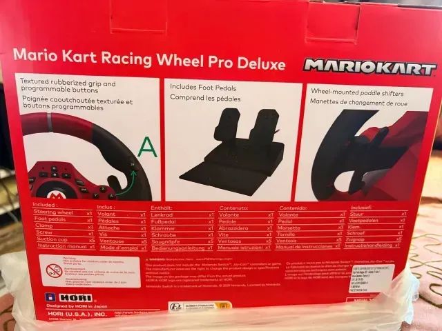 Volante Mário Kart Deluxe Pro compatível Nintendo Switch e PC - Foto 2