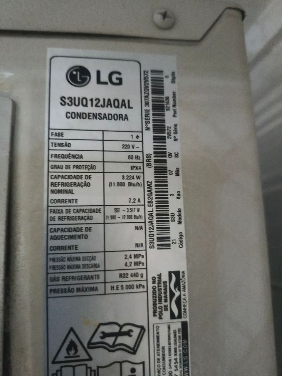 Ar-condicionado LG 12 BTUs 
