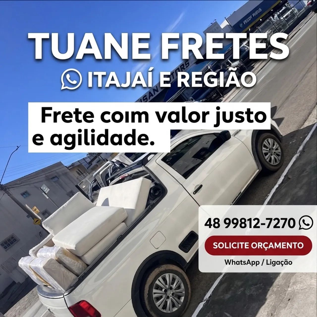 Frete carreto Itajaí e região 