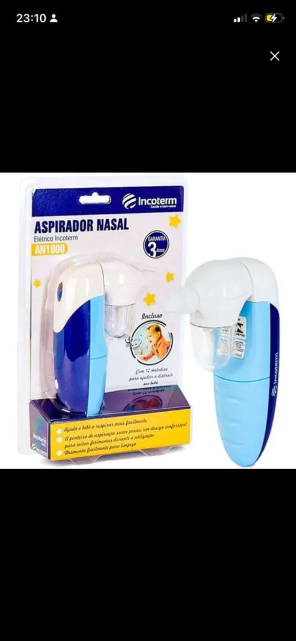 Aspirador Nasal Eletrônico novo lacrado na caixa e nota fiscal - Foto 2