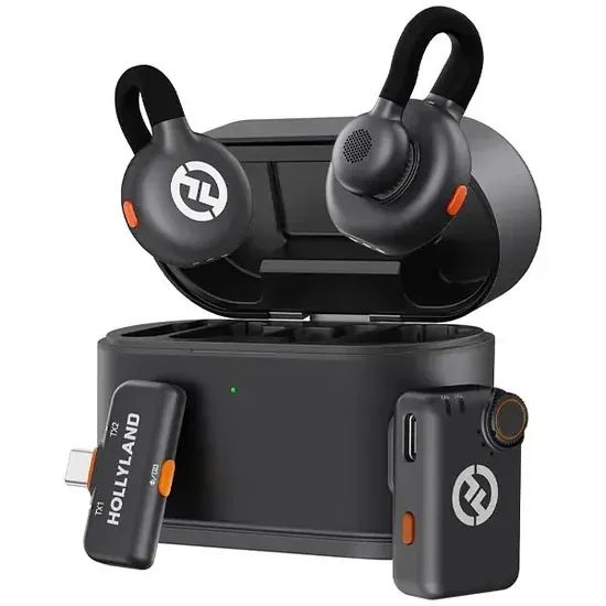Microfone Sem Fio Hollyland Lark M2S Mini Combo - USB-C - Recarregável