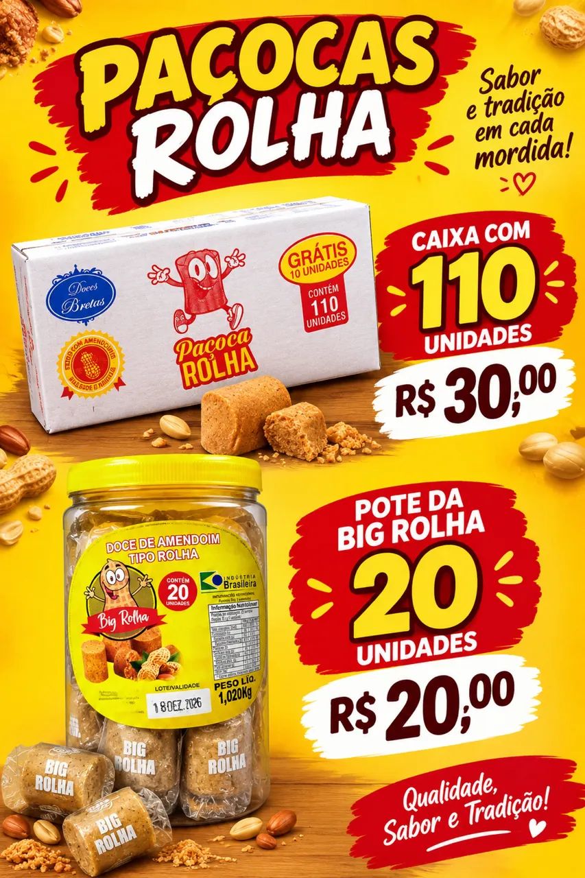 Paçocas Rolha 