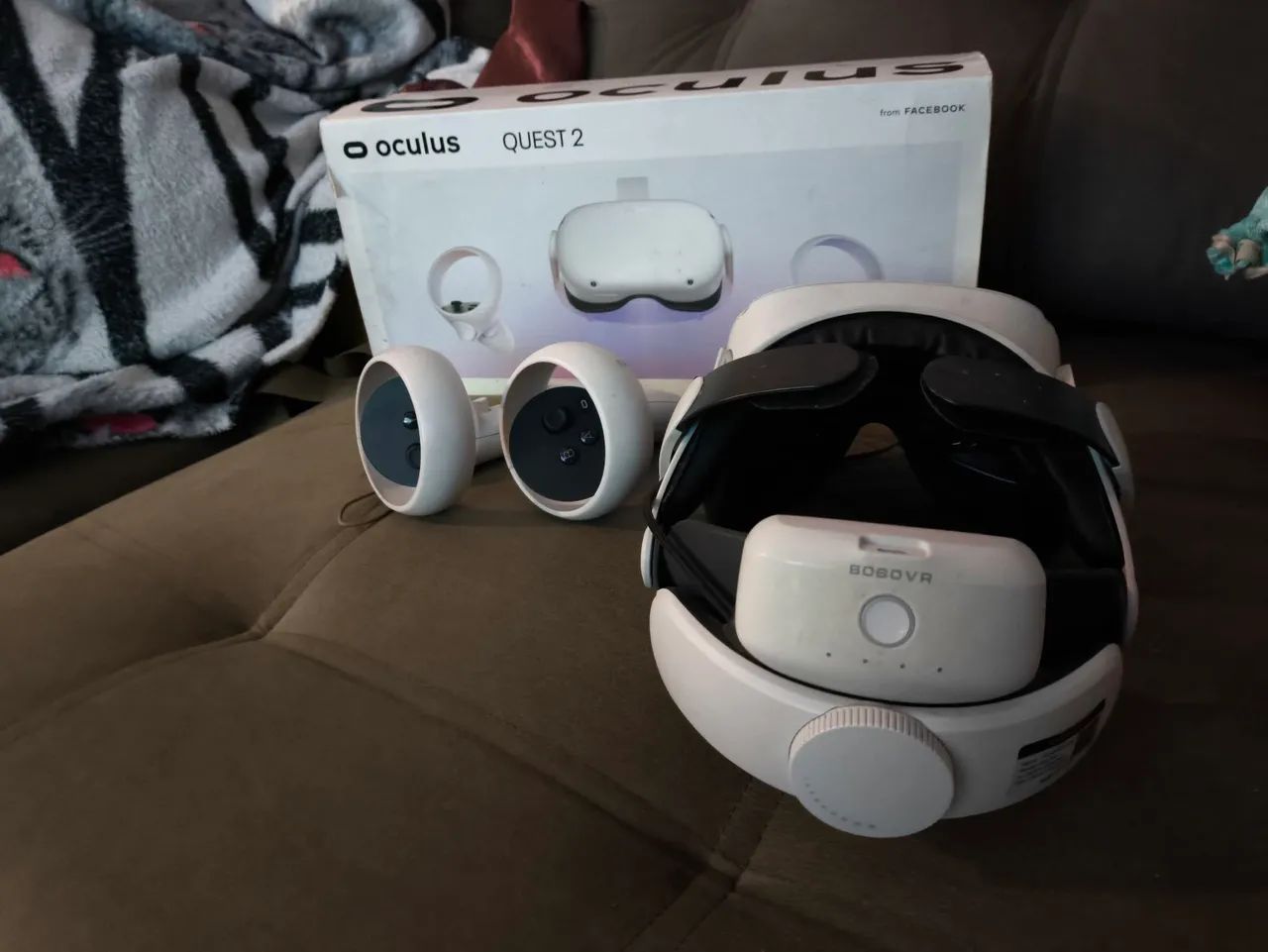 Meta Quest 2 128gb Usado na Caixa Original+Bobovr M2 Pro+Bateria