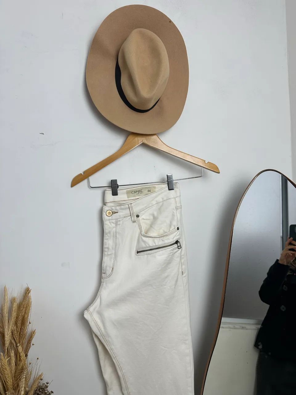 Calça jeans masculina em sarja de algodão da canal TAM 44 - Foto 4