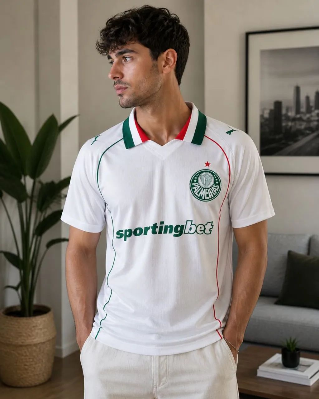 Camisa Palmeiras Branca - Foto 4