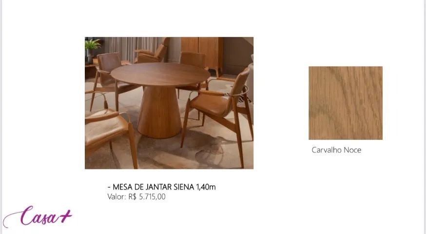 Mesa de jantar Sienna Casa+ - Foto 3