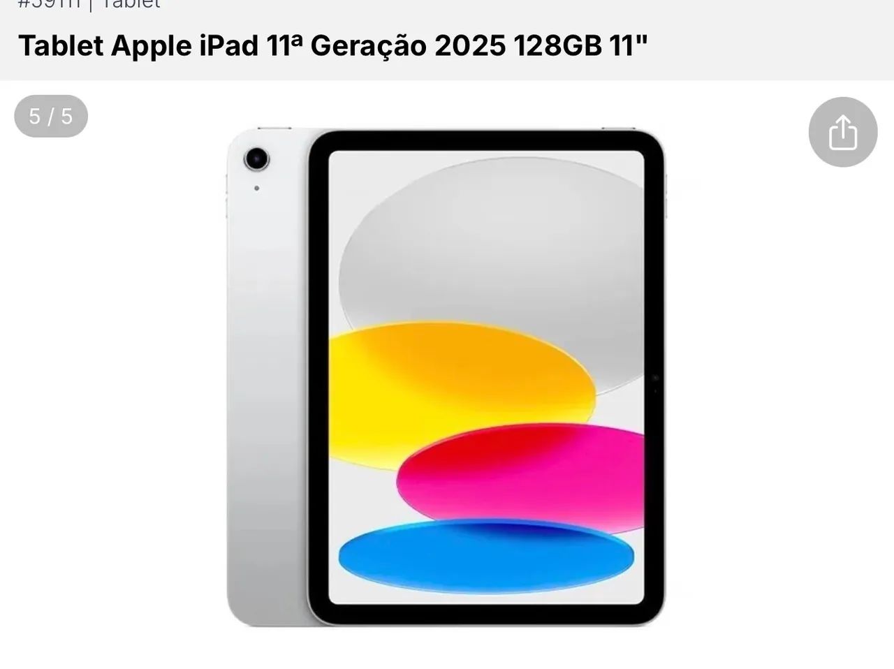 Apple iPad 11 Chip A16 Wi-fi 128 GB- Lacrado - Celulares e