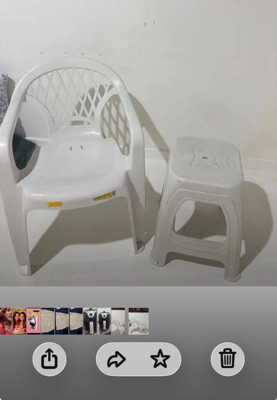 Cadeira + banqueta 