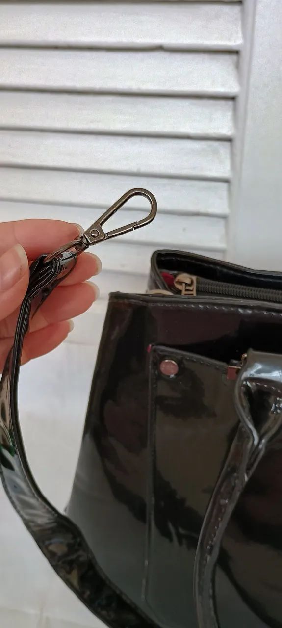 Bolsa Preta Verniz  - Foto 3