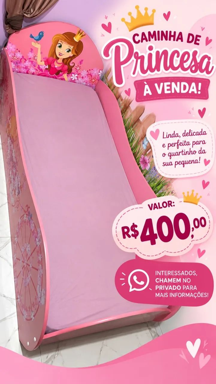 CAMINHA DE PRINCESA À VENDA!