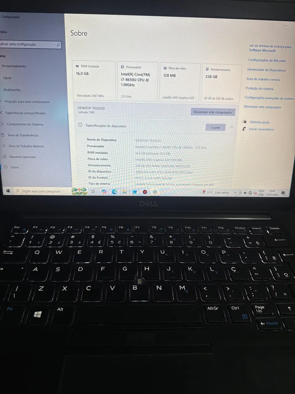 Notebook Dell