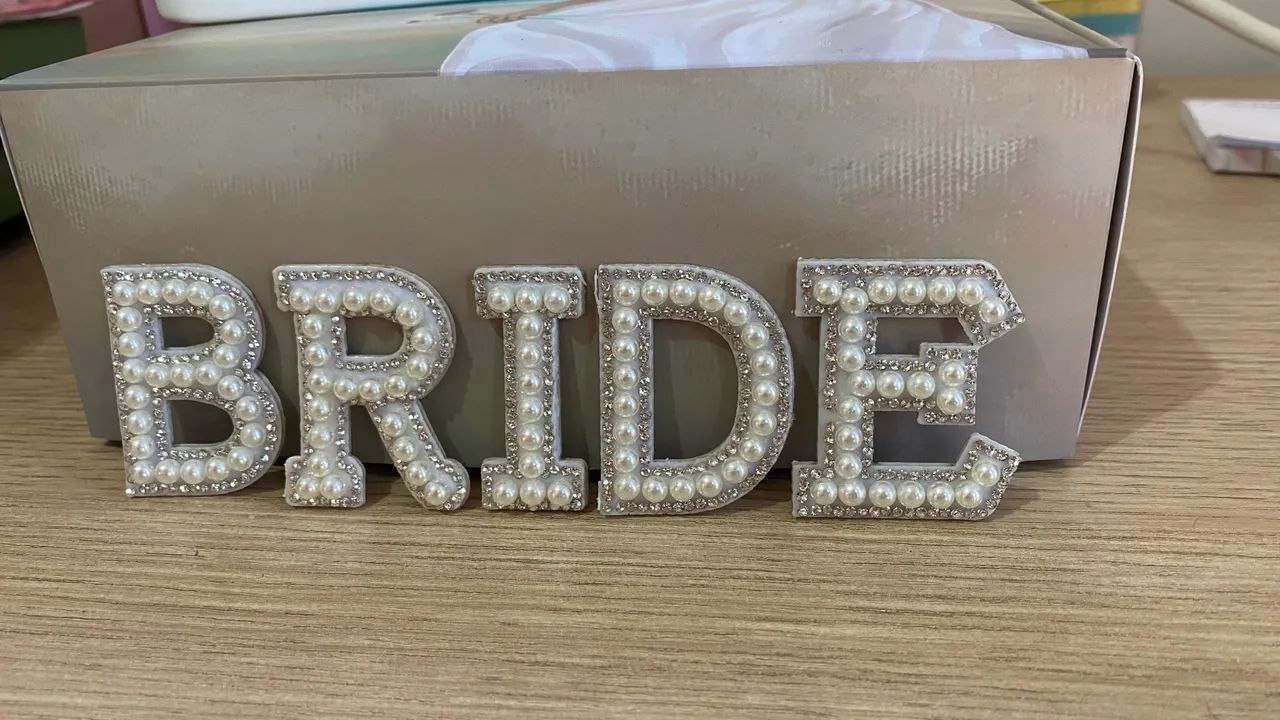 Letreiro BRIDE para personalização  - Foto 4