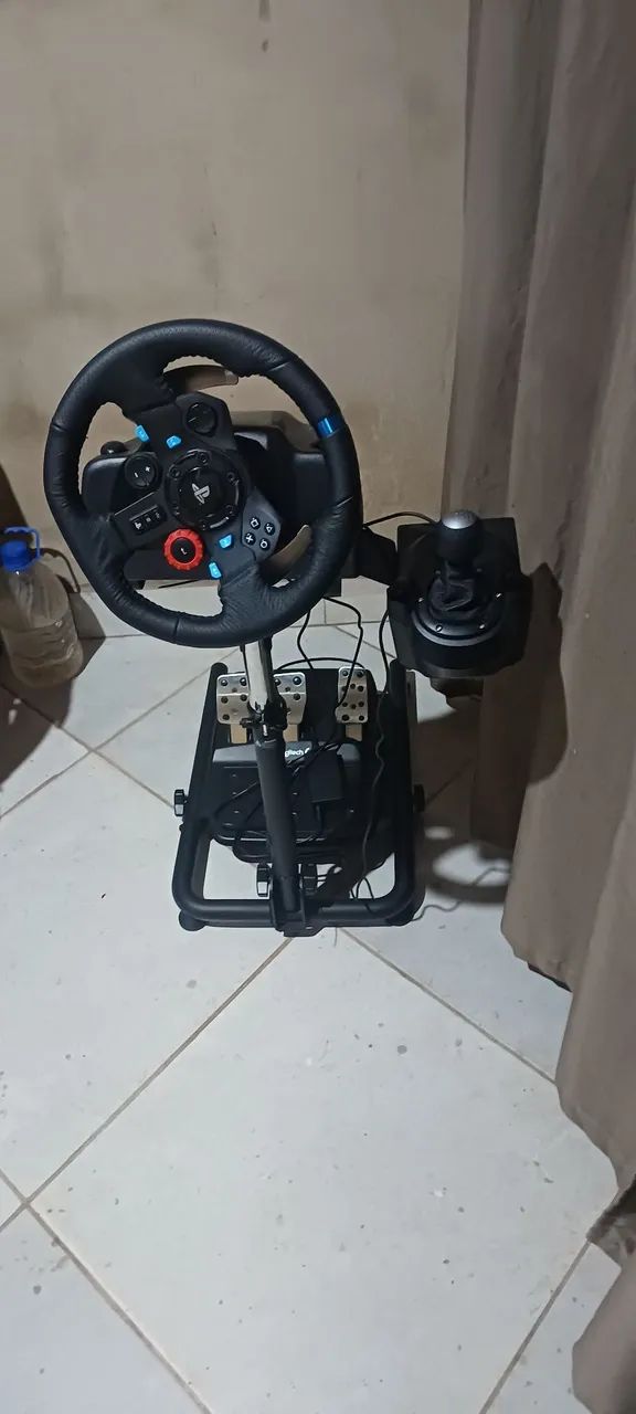 Kit Simulador Logitech G29 (Volante + Pedais + Câmbio Shifter + Suporte De Ferro Completo) - Foto 4