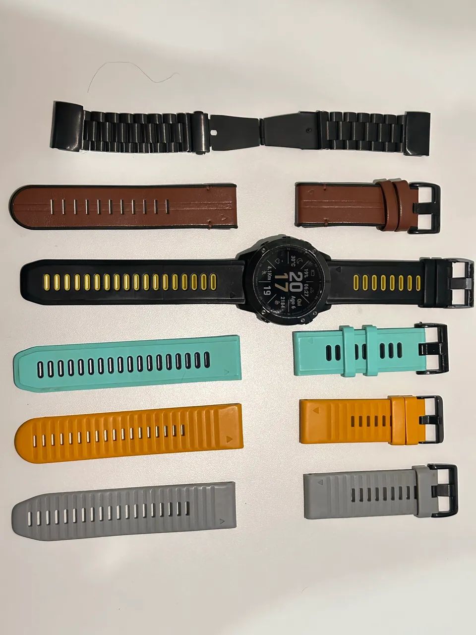 Garmin Fênix 6X Pro Sapphire - Completo | Impecável | 5 Pulseiras - Foto 2