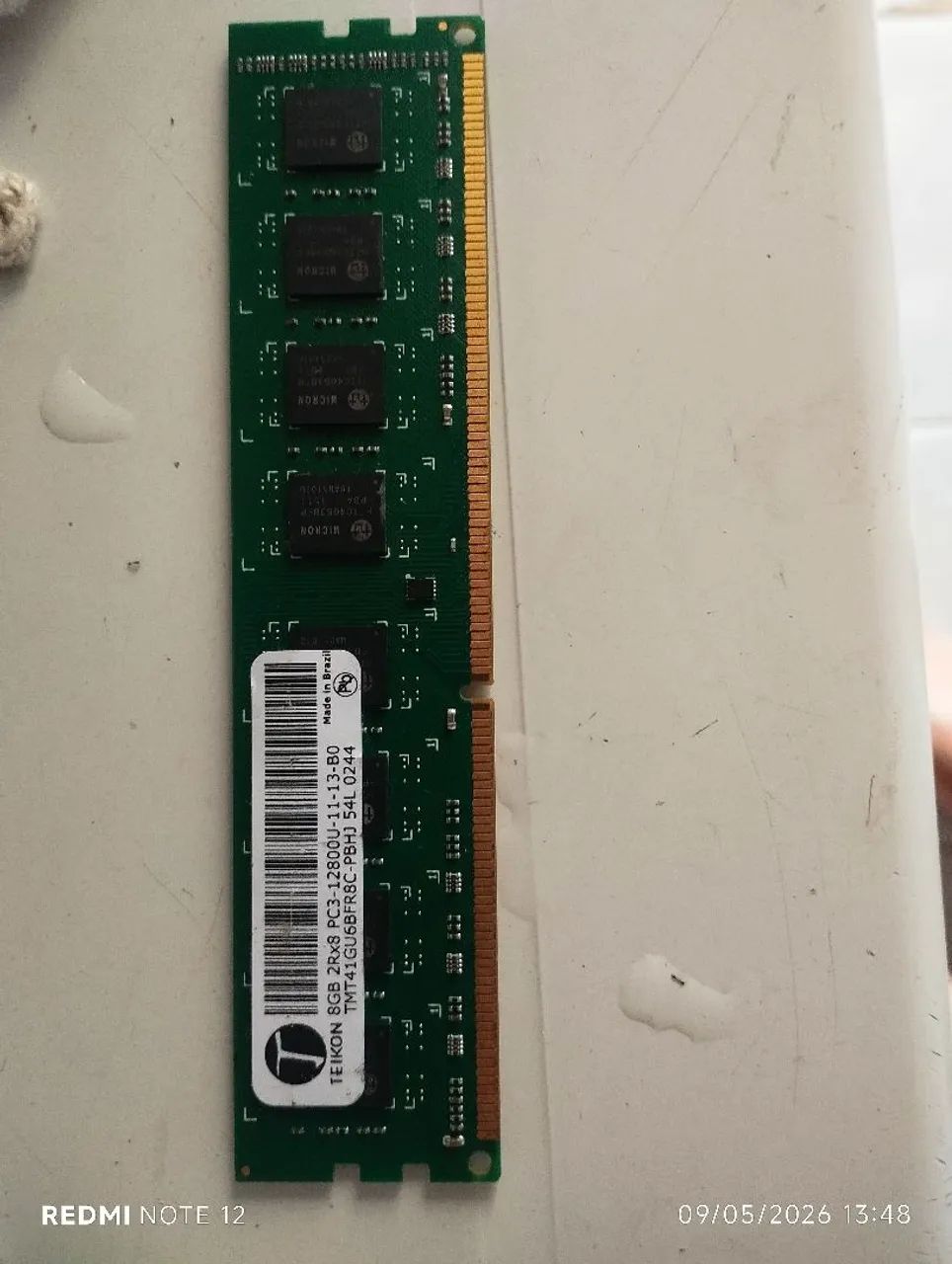 Memória ram ddr3 8gb barramento 12800