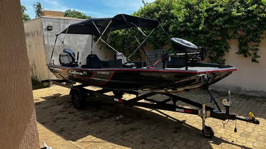 Barco 5,5mt Calaça 1,80 boca + Motor mercury 50 HP Partida elétrica +Carretinha - Kit 2025 - Foto 5