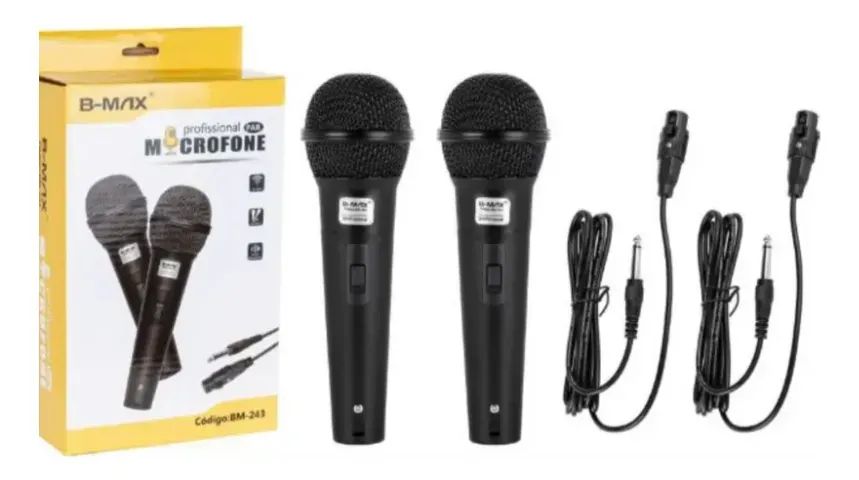 Kit com 2 Microfones com Fio - Foto 4