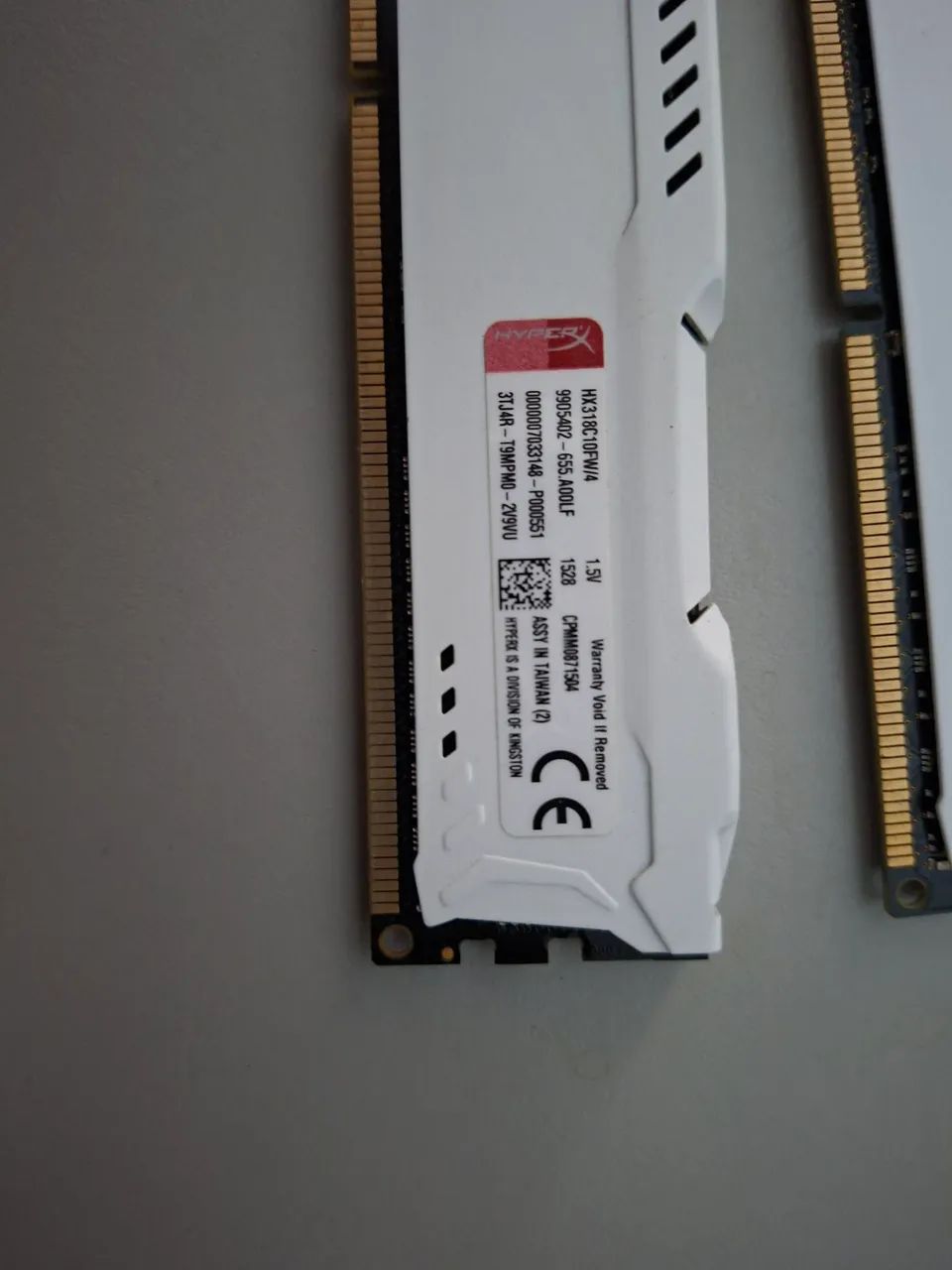 2 unidades - Memória RAM HyperX Fury 4GB DDR3 1866MHz Branca - Gamer (HX318C10FW/4) - Foto 3