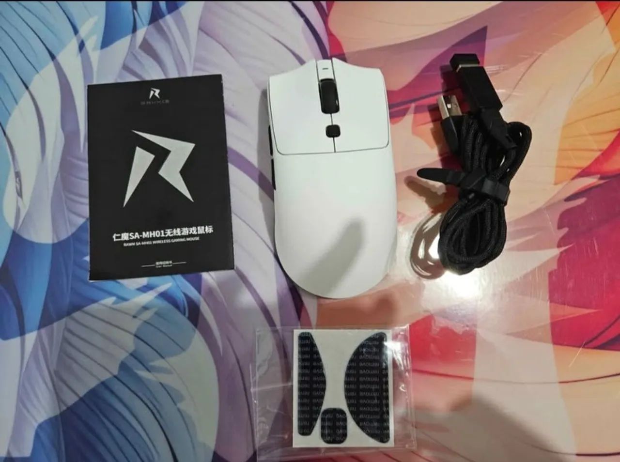 Mouse gamer sem fio rawm mh01  - Foto 4
