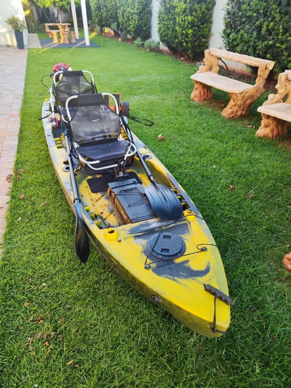 Caiaque Duplo Caiaker New Foca + Motor Jet 3HP - Usados