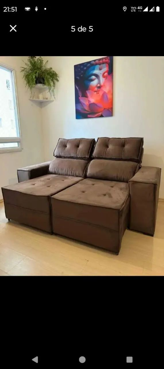 Sofá Reclinável e Retratil 2m D33  - Foto 3