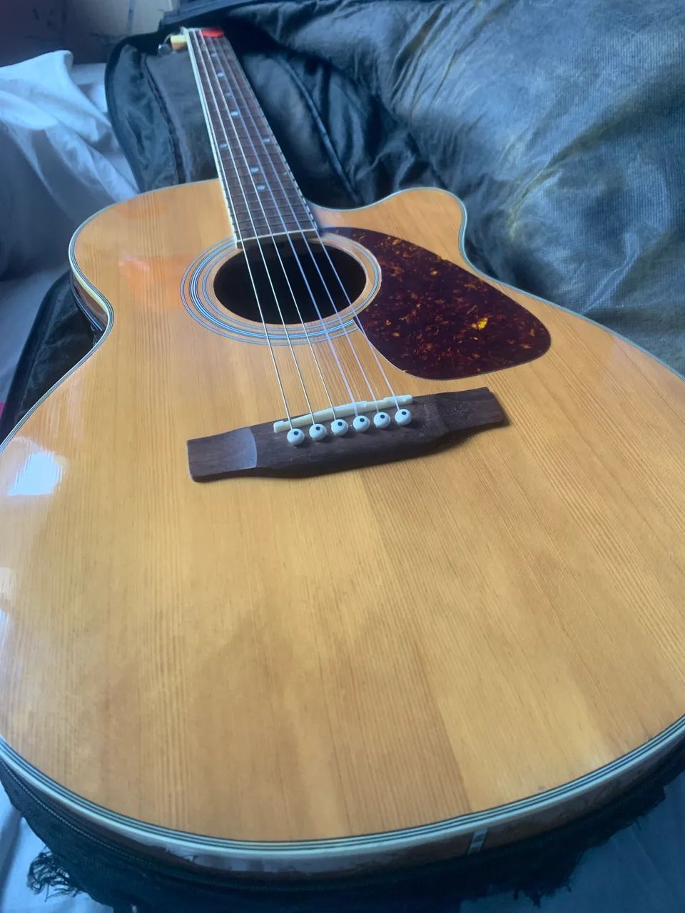 Violão acústico elétrico  troco em outro violão cor preta  - Foto 2