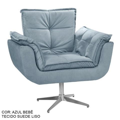 Poltrona Decorativa Opala Base Giratória Amarela Sala Escritório Recepção Varias Cores - Foto 5