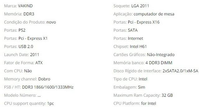 Placa Mãe X79 E5 Socket 2011 - Foto 3