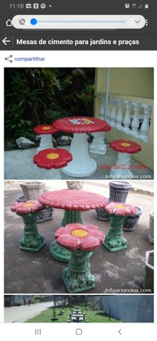 Mesas de concreto decoradas - Foto 4