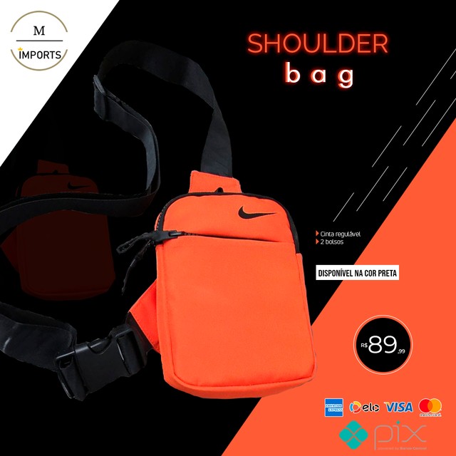 shoulder bolsa nike laranja