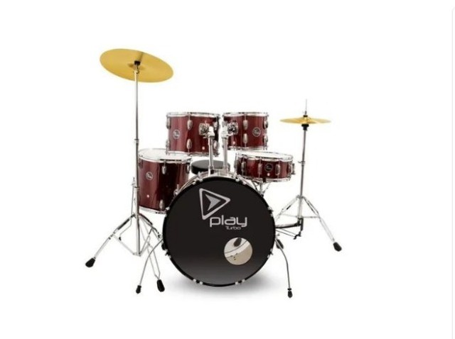 Bateria Acústica Play Com Bumbo 22 Pol