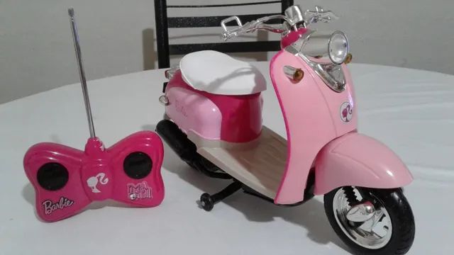 Moto de controle remoto barbie moto glamour candide