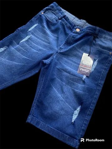 Bermuda jeans Rasgadinha 
