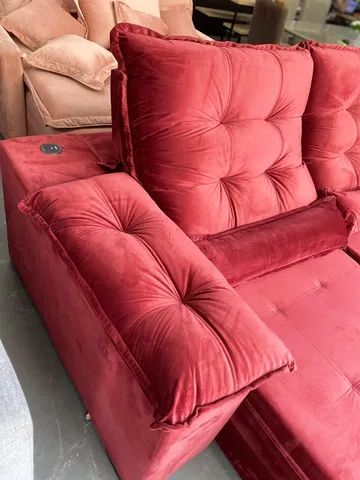 SOFA 3 mts retratil reclinável com Usb  - Foto 3