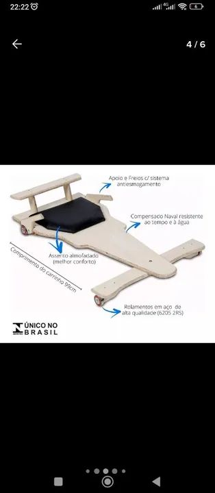 Carrinho de corrida de madeira - ÚNICO NO BRASIL