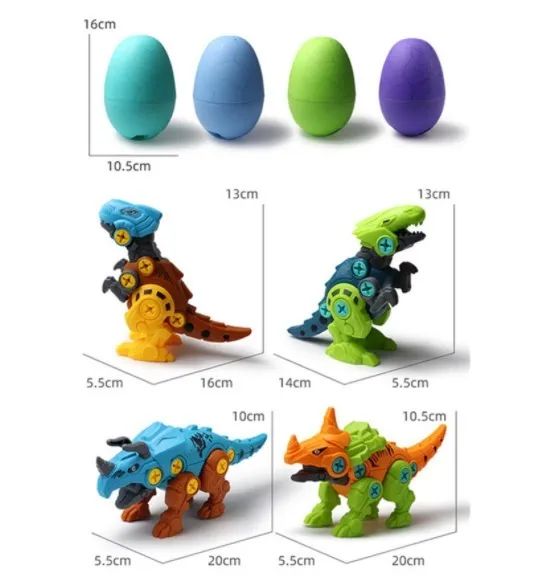 Brinquedo De Montar Dinossauro Com Ovo Educativo Criativo - Foto 3