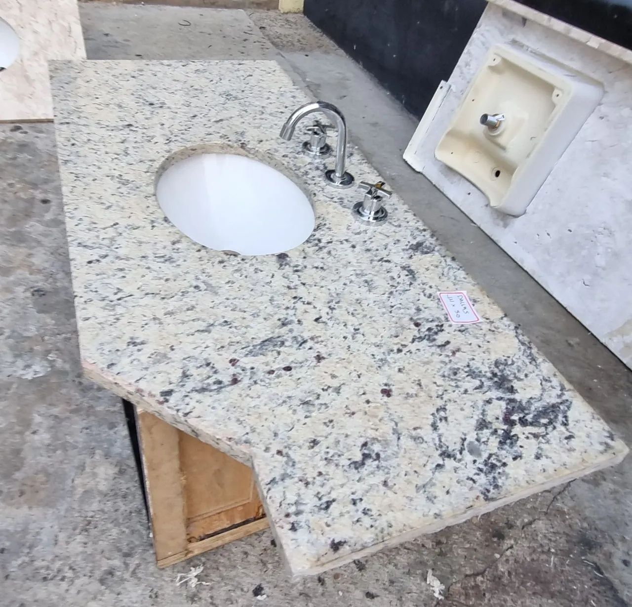 Pia banheiro pedra branco dalas  - Foto 6