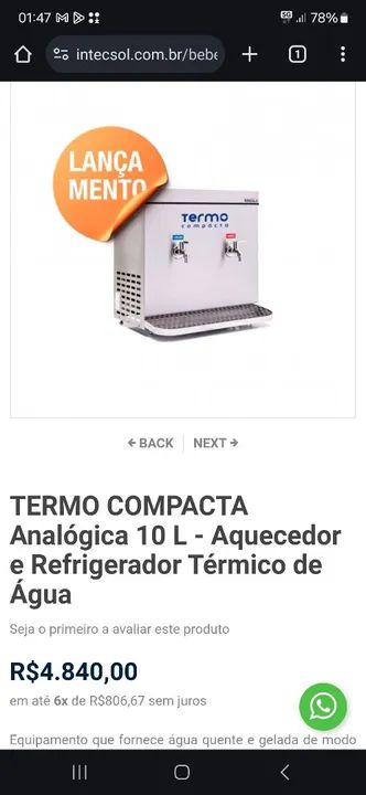 TERMO COMPACTA Analógica 10 L - Aquecedor e Refrigerador Térmico de Água - Foto 3