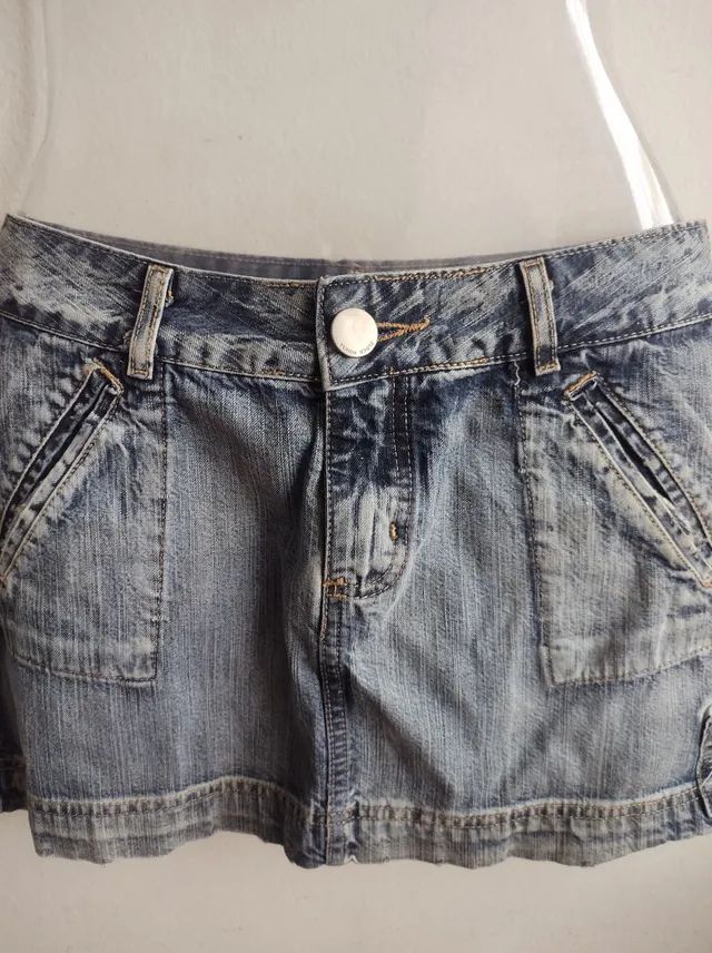 Saia jeans tamanho 40 cea - Foto 3