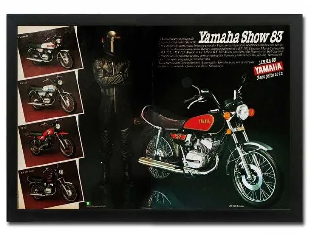Yamaha RX 180 Custom ou Avant - Quadro decorativo com propaganda original de revista - Foto 4