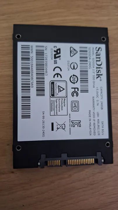 Hd sólido SSD Sandisk 240GB SATA 6G/s - Foto 2