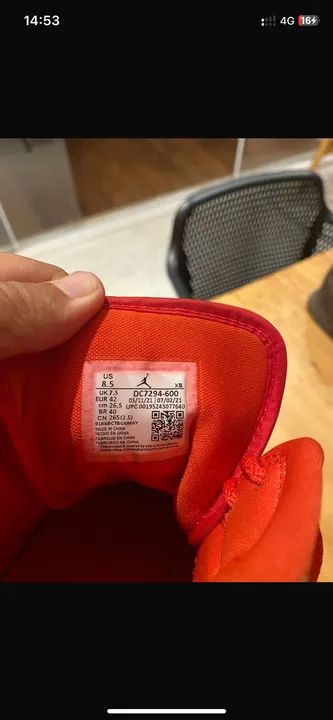 Air Jordan Vermelho Tamanho 40 - Pouquíssimo Uso - Foto 2