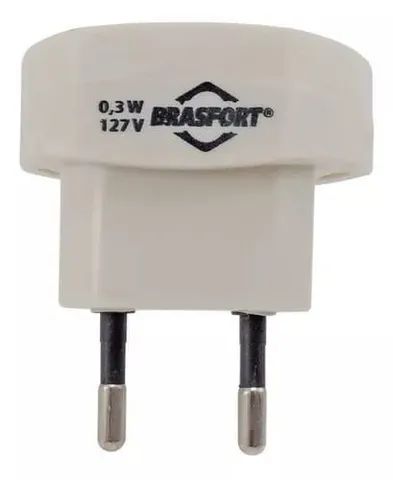 Abajur Noturno Brasfort Led Casa 127v Led Branco Cor da cúpula Transparente - Foto 3