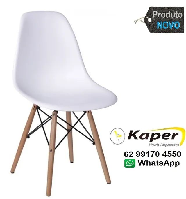Cadeira Charles Eiffel Eames R-Design base madeira ( nova ) Promoção